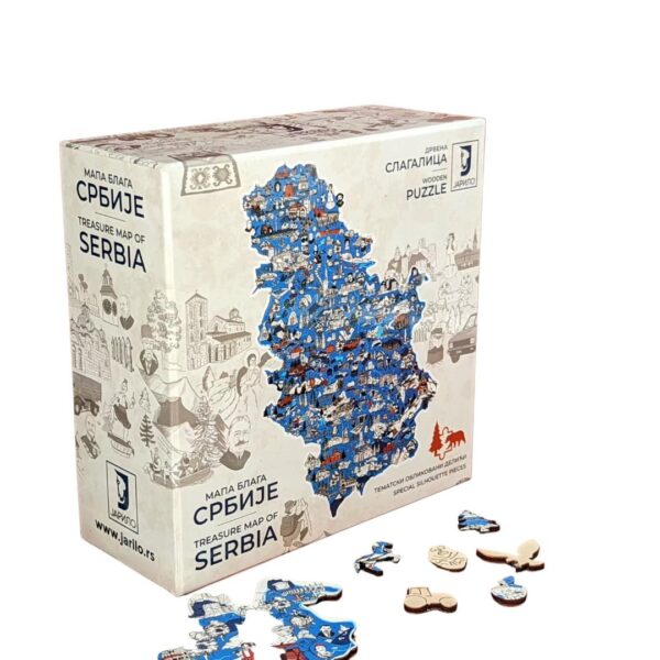 Drvena slagalica Mapa blaga Srbije - Velika