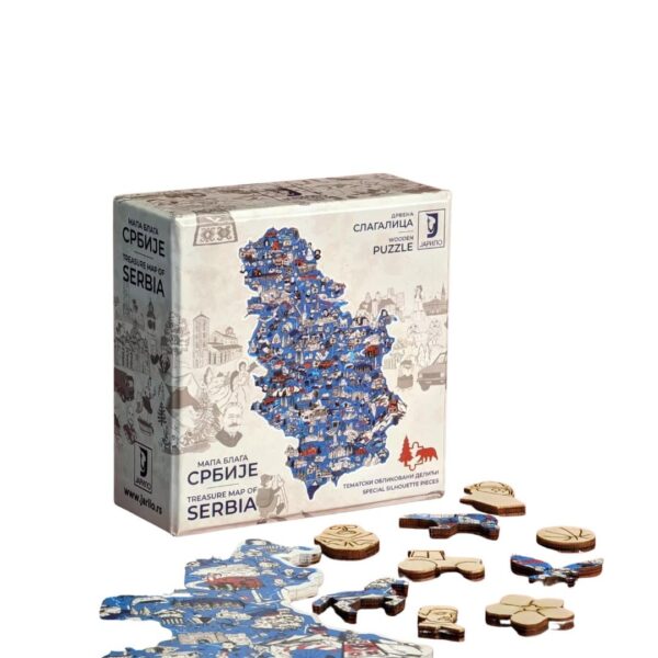 Drvena slagalica Mapa blaga Srbije - Junior