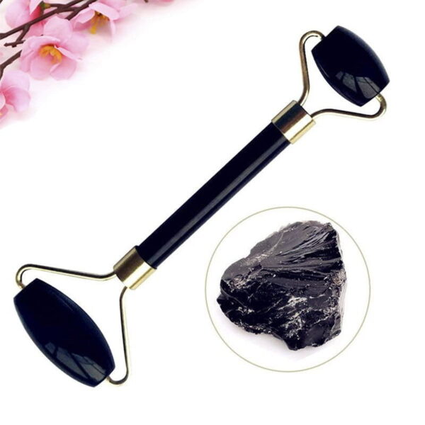 Roler masažer za lice - crni