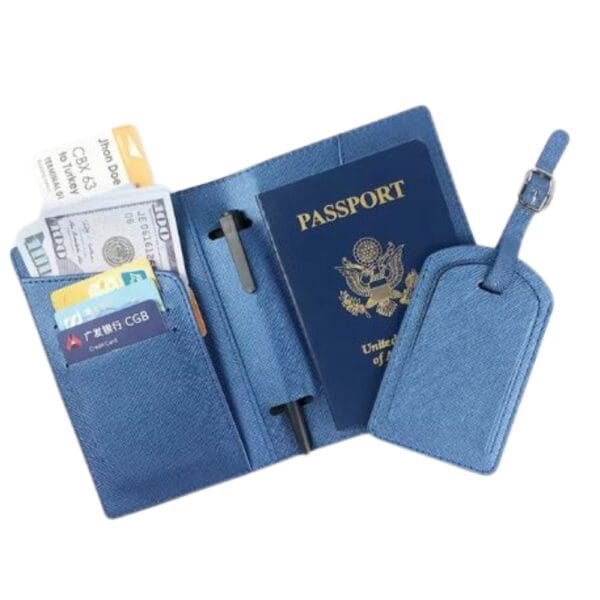 Futrola za pasoš + tag za kofer Y161-01 - Plava